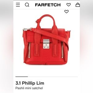 PHILLIP LIM 3.1 Mini Pashli Satchel GREAT Condition! Red $695 Retail